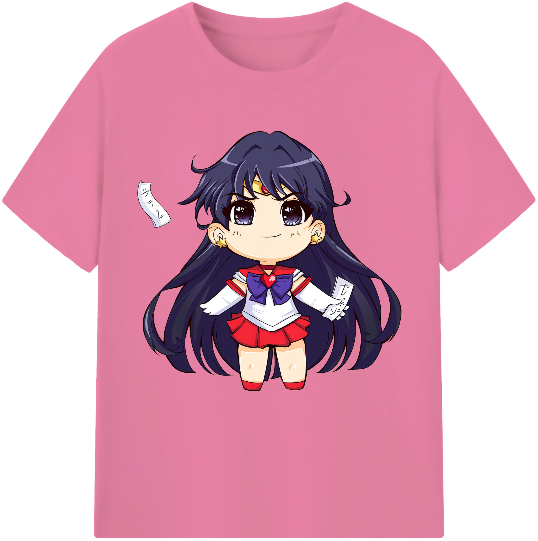（画像用） 美少女戦士セーラームーン 火野レイ ひの レイ Sailor Moon Hino Rei （セーラーマーズ,Sailor Mars） 綿100％半袖Tシャツ（フロントプリント）